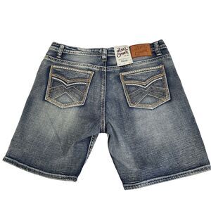 New Mens Axe & Crown Thick Stitch Denim Jean Shorts Size 36 Chrome Classic NWT